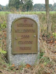 Greenwich Meridian Marker; England; Hertfordshire; Old Hall Green